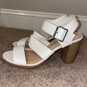 White strappy heals